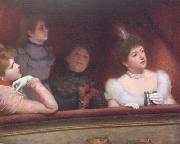 Federico zandomeneghi In a box at the Theater (nn02) oil painting reproduction